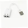 FELTECHELECTR USB Sound Card Adapter Virtual Sound for Laptop No External Power Stereo Cable Led Indicator view 4