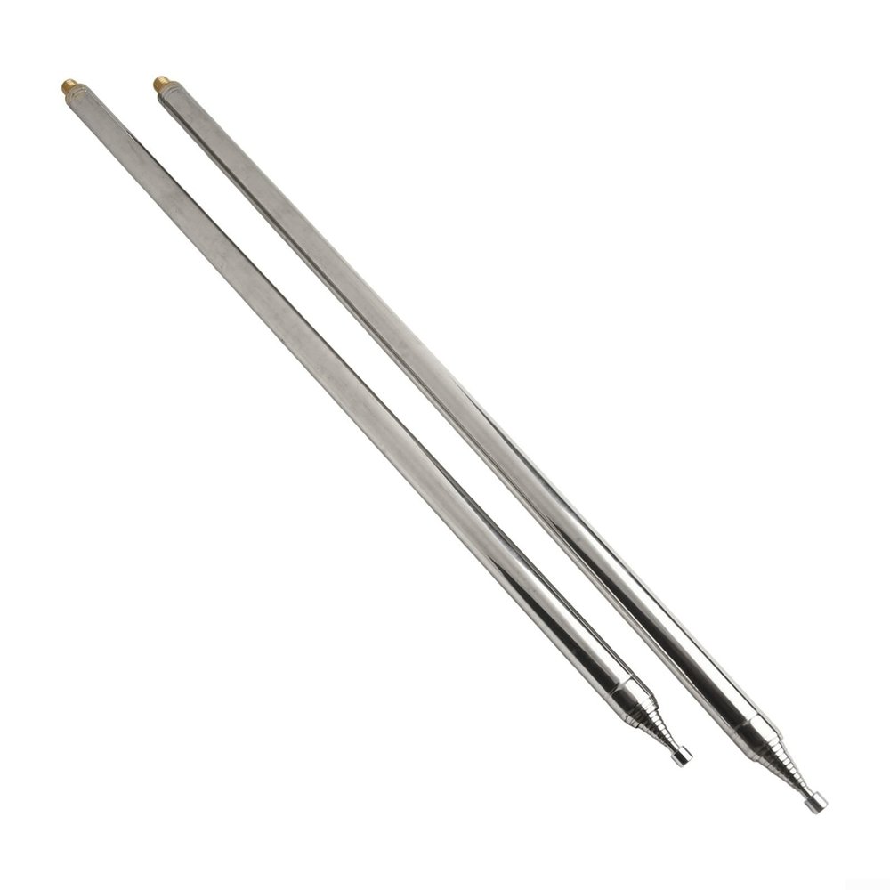 2Pcs Strong 5 6m GP Whip Antennas For Enhanced For HF Radio Performance, Can Be Used With DIY Shortwave Radios And Telescopic Antenna Elements, Silver 