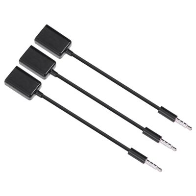 FELTECHELECTR 3pcs Vehicle Compatible Audio Cable USB to Cable for Car Auxiliary Cord Support
