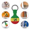 Ethiopian Rastafarian Lion Flag Case Compatible with Airtag Holder Shockproof with Keychain for Pet Tracking Bags Keys Luggage 4PCS view 3