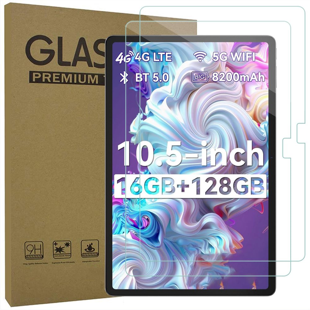AKNICI 2-Pack Tempered Glass Screen Protector for OSCAL Pad 16 Tablet 10.51 Inch, Ultra Clear Transparency Anti-Scratch 9H Hardness