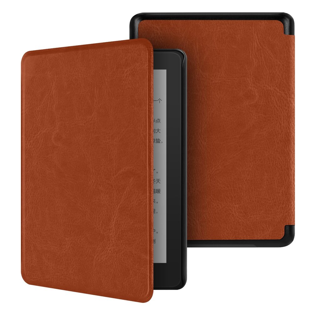 for Kindle Paperwhite 12th Generation 7" Flip Case, Hand Strap Feature Cover with Auto-Wake/Sleep for Kindle Paperwhite 2024 E-ReaderBrown