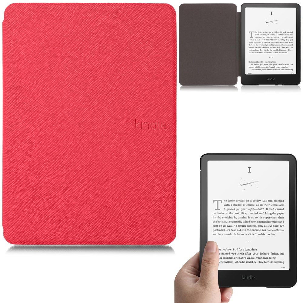 Artyond Case for All-New Amazon Kindle Paperwhite 2024, Premium PU Leather with Auto Sleep/Wake Case for 7" Kindle Paperwhite 12th Generation and Kindle Paperwhite Signature Edition 2024, Red