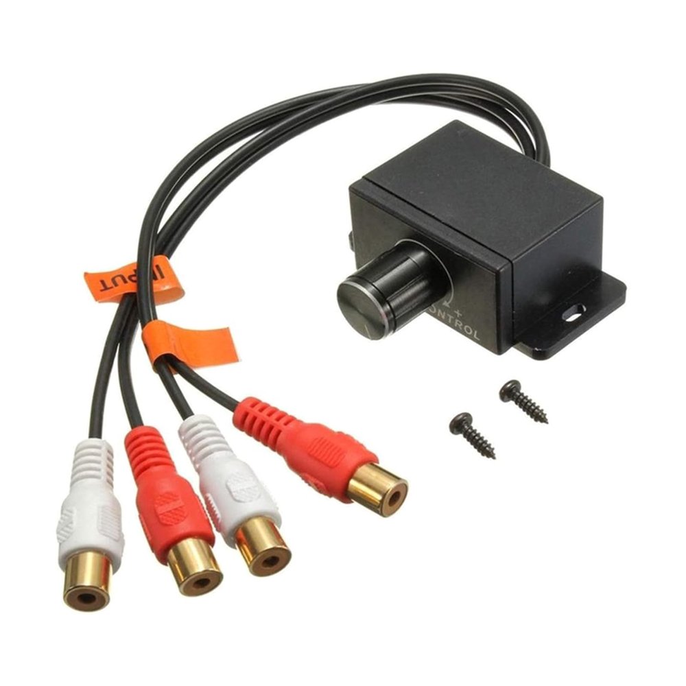 XUZHID Car Volumes Control Knob Remote Amplifier Bass Stereo Volumes Control with 2 Plugs for Car Home Amplifier