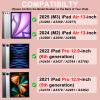 aMZCaSE for iPad Air 13 inch Case with Keyboard(M2/M3), Folio Magnetic Detachable Stand Cover for iPad Air 13 inch 2024/2025, Pro 12.9 inch 6th/5thGen, Pen Holder, Smart Wake/Up, Champagne Pink view 2