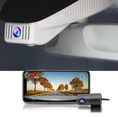 Fitcamx 4K Dual Dash Cam Suitable for Mercedes-Benz GLC & C Class 300 (Model 6635), OEM Style, Front 2160P+Rear 1080P Video, Loop Recording, Built-in WiFi & APP, G-Sensor, Easy to Operate, 128GB Card