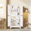 75" Tall Metal Garage Storage Cabinet, Heavy Duty Tool Cabinet, White view 4
