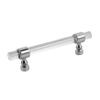 KICHOUSE Elegant Acrylic Silver Kitchen Cabinet Pulls Smooth Touch Dresser Handles for Closets Cupboards Easy to Install Versatile Decorative Furniture Hardware view 1