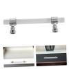 KICHOUSE Elegant Acrylic Silver Kitchen Cabinet Pulls Smooth Touch Dresser Handles for Closets Cupboards Easy to Install Versatile Decorative Furniture Hardware view 4