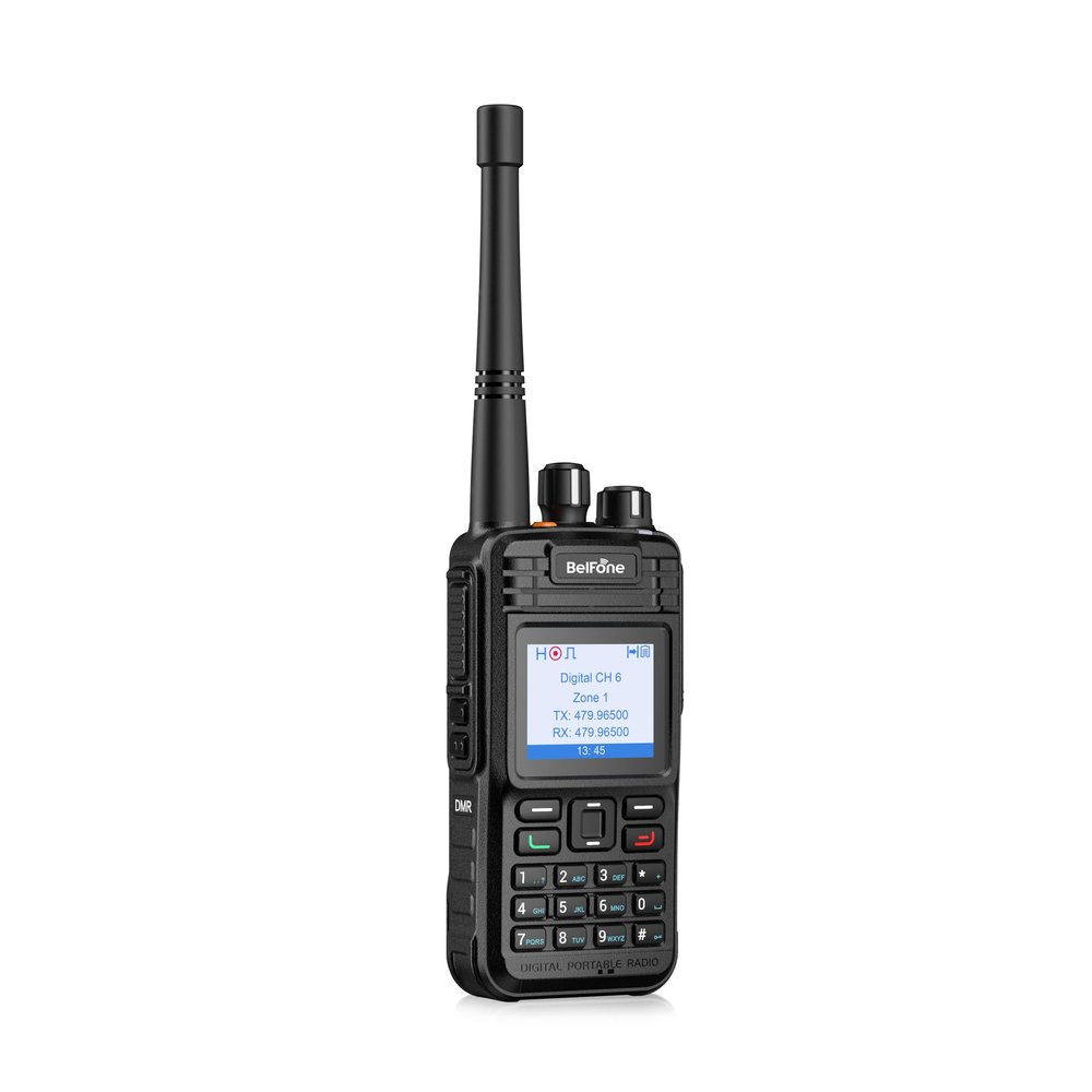 Two-Way Radio, BelFone TD511 Professional Rechargeable Waterproof VHF/UHF Long Range Two-Way Radio with 5W, 32 Zones and 512 Channels,with Recording, GPS, Three Alarms (BF-TD511s)