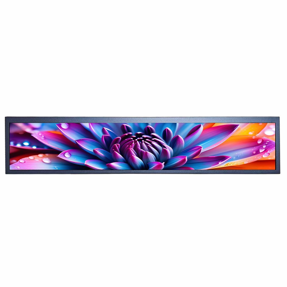 VSDISPLAY 24 Inch Digital Signage Advertising Display 1920x360 IPS Android11 Stretched Bar LCD Monitor Supports Auto Copy Autoplay for Marquee Supermarket Exhibition