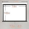 60" 72" Projection Screen Retractable Projector Screen for Indoor Outdoor Home Theater Movie Screen, Wall Mountable(72inch(4:3)) view 2