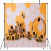 BELECO 5x3ft Fabric Honey Bee Backdrop Sweet Bee with Sunflowers Honeycomb Bee Beehive Background Bee Theme Princess Girl Birthday Party Decoration Baby Shower Banner Photo Booth Shoot Studio Prop view 4