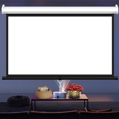 60" 72" Projection Screen Retractable Projector Screen for Indoor Outdoor Home Theater Movie Screen, Wall Mountable(60inch(16:9))