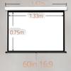 60" 72" Projection Screen Retractable Projector Screen for Indoor Outdoor Home Theater Movie Screen, Wall Mountable(60inch(16:9)) view 2