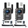 Alltheway 2 Pack Global Walkie Talkies Unlimited Range Nationwide 4G PTT Two Way Radio with FM Radio, Flashlight, SOS Function, Rechargeable for Family and Work view 1