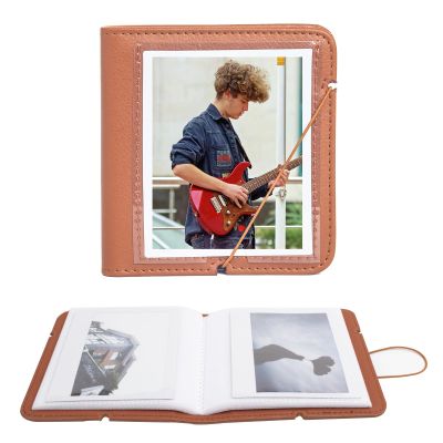 Rieibi Photo Album for Fujifilm Instax Wide210/Wide300/Wide400 Camera, Album for Polaroid, 3.4x4.3 Inch Wide Film 28 Pockets PU Leather Photo Frame for Instax Wide 400 Album, for Polaroid Album