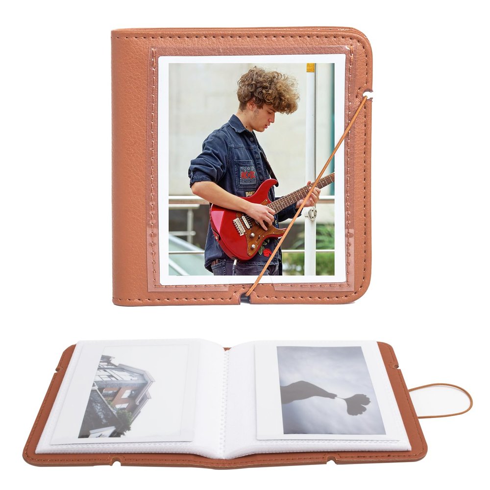 Rieibi Photo Album for Fujifilm Instax Wide210/Wide300/Wide400 Camera, Album for Polaroid, 3.4x4.3 Inch Wide Film 28 Pockets PU Leather Photo Frame for Instax Wide 400 Album, for Polaroid Album