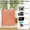 Rieibi Photo Album for Fujifilm Instax Wide210/Wide300/Wide400 Camera, Album for Polaroid, 3.4x4.3 Inch Wide Film 28 Pockets PU Leather Photo Frame for Instax Wide 400 Album, for Polaroid Album view 2