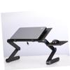 KICHOUSE Folding Laptop Table Standing Desk Portable Adjustable Heat Dissipating Bed Desk Black view 2