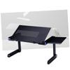 KICHOUSE Folding Laptop Table Standing Desk Portable Adjustable Heat Dissipating Bed Desk Black view 3
