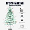 3dHologramFan 3pcs 23.6"Splicing Christmas Tree With Stand Set With Bluetooth & Wifi, Hd Led Fan Projector Holographic Display for 3dHologram Christmas Halloween, Bars, Events, Parties, And Festive view 2
