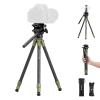 Cayer CH10L Carbon Fiber Tripod with S1 Mini Fluid Head, 28" Compact Desktop Stand, Tabletop Camera Support with Center Column for Mirrorless Cameras Video Camcorder Mobile Phone Webcam - Green view 1