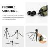 Cayer CH10L Carbon Fiber Tripod with S1 Mini Fluid Head, 28" Compact Desktop Stand, Tabletop Camera Support with Center Column for Mirrorless Cameras Video Camcorder Mobile Phone Webcam - Green view 2