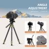 Cayer CH10L Carbon Fiber Tripod with S1 Mini Fluid Head, 28" Compact Desktop Stand, Tabletop Camera Support with Center Column for Mirrorless Cameras Video Camcorder Mobile Phone Webcam - Green view 3