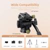 Cayer CH10L Carbon Fiber Tripod with S1 Mini Fluid Head, 28" Compact Desktop Stand, Tabletop Camera Support with Center Column for Mirrorless Cameras Video Camcorder Mobile Phone Webcam - Green view 4