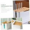 CIYODO Cable Management Box Wire Storage Organizer Cord Organizer for Desk Home Supplies Router Storage Box view 2