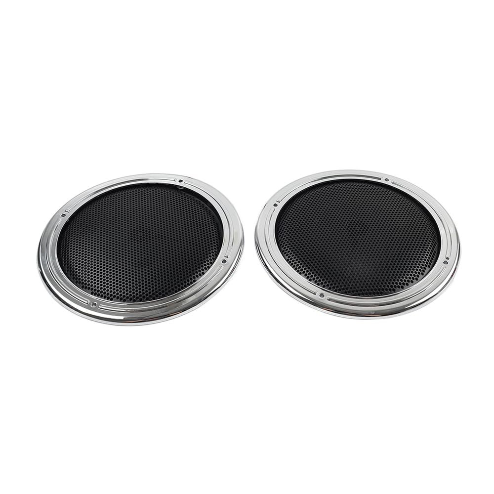 Cnamid5 Rear Pod Grill Speaker Cover Pak Mesh BlackChrome/Black ABS For Electra Tri Glide FLHTCU/L 2014-2023, for FLHTCLTC 2pcs