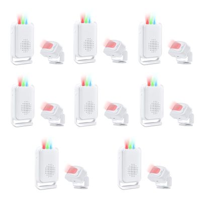 Nineleaf Motion Detector Doorbell, Motion Detector Alarm, Door Chime for Businesses at The Entrance, 17 Tones, 5 Volume Levels, Vibration Function, 8PK
