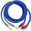 Active Speaker Cable Mono 6.35mm to Dual Banana Spade for Amplifier Mixer 1/4 Inch Jack to 2Y OFC Audio Cable Gold Plated 1M 2M 300CM 5M 8M (Color: One Pair, Size: 1 Meter)(Single one,2meters) view 4