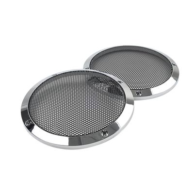 Cnamid5 Rear Grill Speaker Cover Mesh 6.5"Lower Vented Chrome ABS For Harley Touring 1983-23 With 6.5" Vented Fairing Saddlebag Speaker Lower Leg Motorbike 2pcs