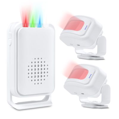 NineLeaf Wireless Welcome Doorbell, Wireless Alarm, Motion Sensor Alarm, Multiple Sounds Available, 280 Meters Transmission, 40mm Loud Speaker1 Receiver3 sensors