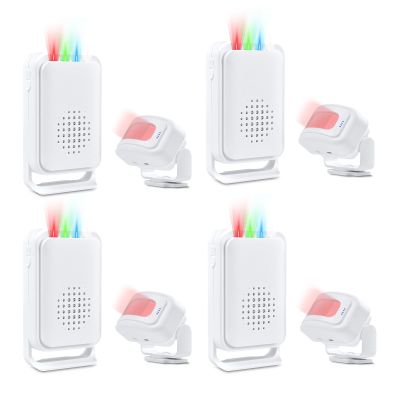 Nineleaf Motion Detector, Store Door Alarm, Commercial Door Alarm, 17 Tones, 5 Volume Levels, Vibration Function, 918ft Range, 4 LED Indicators, 4PK