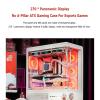 Computer Cases, Mid-Tower PC Gaming Case ATX/M-ATX/ITX - Front I/O TPYE-C Port - Tempered Glass- 10 Fan Installation Position - Includes 2 LED Light Boards view 2