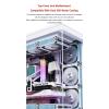 Computer Cases, Mid-Tower PC Gaming Case ATX/M-ATX/ITX - Front I/O TPYE-C Port - Tempered Glass- 10 Fan Installation Position - Includes 2 LED Light Boards view 4