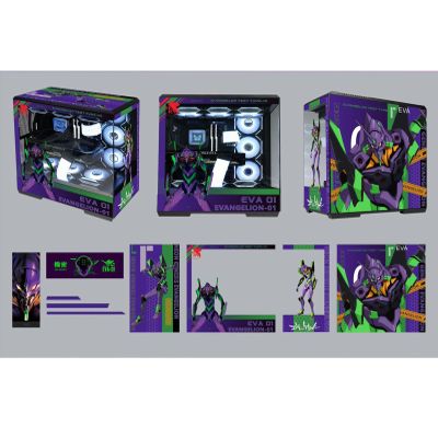 Computer Cases, Mid-Tower PC Gaming Case ATX/M-ATX/ITX - Front I/O TPYE-C Port - Tempered Glass- 10 Fan Installation Position - Includes 2 LED Light Boards