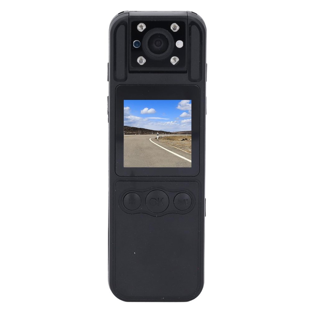 LICAEVEY Body Action Camera with Tripod, Back Clip and Lanyard, 4K Wide Angle Rotating Lens HD Screen Wearable Cam for Fishing Cycling Hiking Sports Running, Up to 256GB Memory Card
