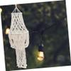 Cabilock Hand Woven Cotton Rope Lampshade Bohemian Decor Macrame Light Cover for Table Lamps view 4