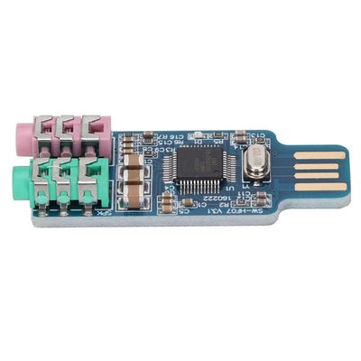 USB Sound Card, External Sound Card, Audio Adapter for Computer Laptop, Bare Plate is Easy to Find Out the Material is Good
