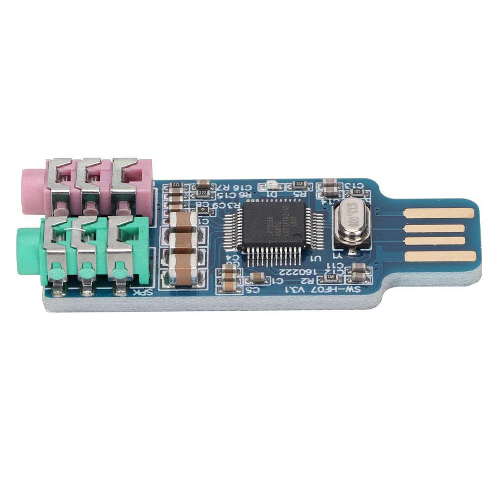 USB Sound Card, External Sound Card, Audio Adapter for Computer Laptop, Bare Plate is Easy to Find Out the Material is Good