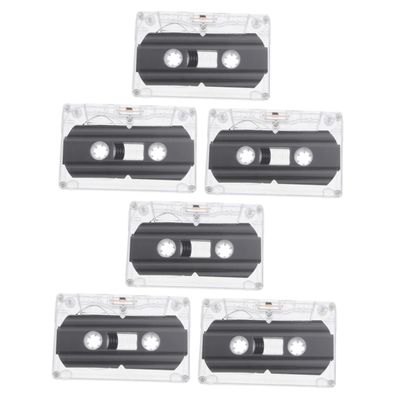 CAXUSD 6pcs Cassette Tape Recorder Recording Cassette Tapes Blank for DIY Greeting