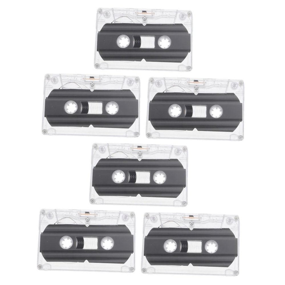 CAXUSD 6pcs Cassette Tape Recorder Recording Cassette Tapes Blank for DIY Greeting