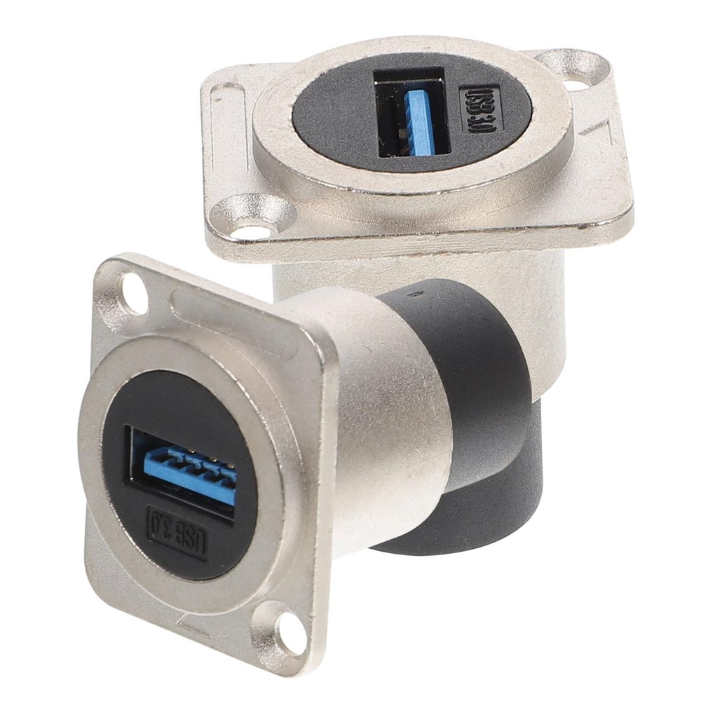 Hoement 2pcs USB Coupler USB Connector for Data Transfer Industrial Equipment Connector