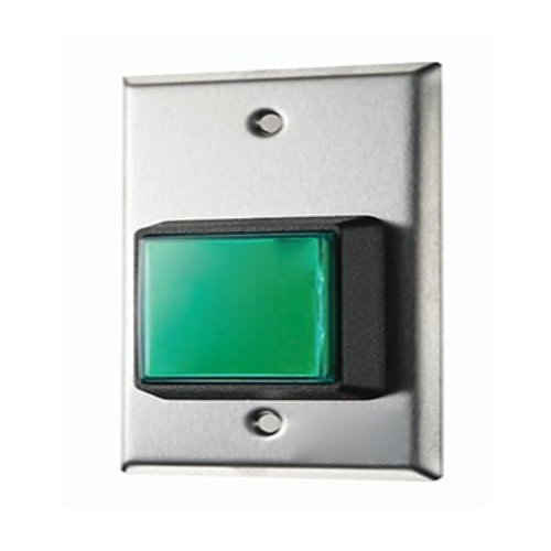LTK-TS-2T, U.L. 2 SQ. Green Illuminated, Push Button