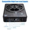 10" 800W Powered Car Subwoofer Systems Slim Under Seat, with Blue LED Light Car/Truck Audio Sub Built in Amplifier amp Combo Package view 2