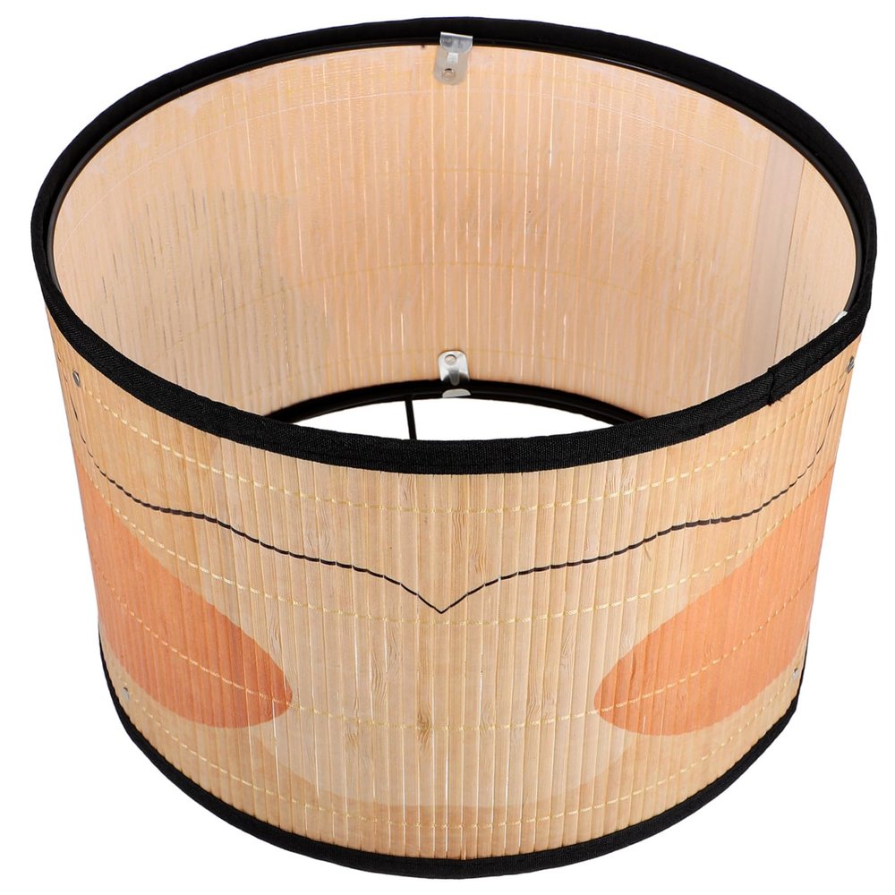 WHAMVOX Bamboo Lamp Shade Bohemian Print Unique Hanging Light Cover for Pendant Lighting Easy to Install and Stylish Home Decor for Bedroom and Living